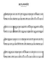 Téléchargez l'arrangement pour piano de la partition de johann-krieger-bourree en PDF